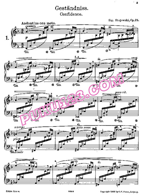 天天钢琴网-免费下载Stojowski - Romantic Pieces Op.25