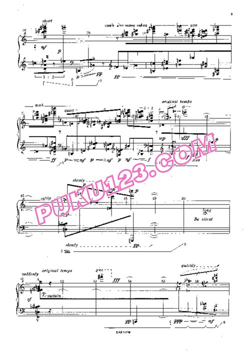 天天钢琴网-免费下载Takemitsu - Piano Distance