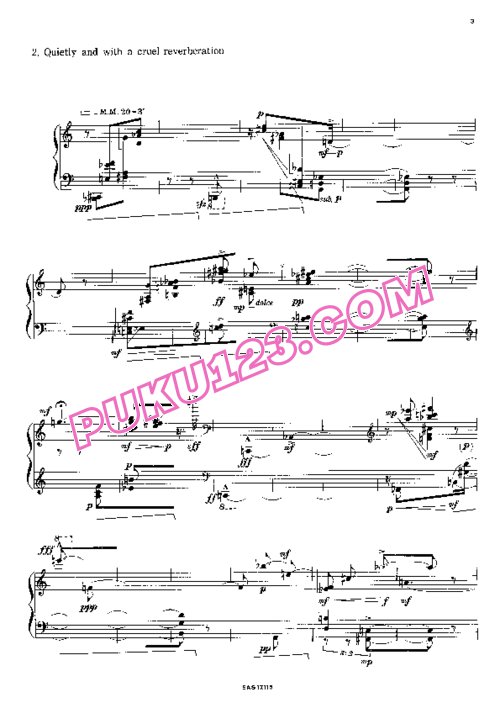 天天钢琴网-免费下载Takemitsu - Pause Ininterrompue
