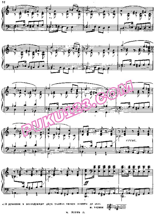 天天钢琴网-免费下载Taneyev - Scherzo No.2 in C Major Op.Posth