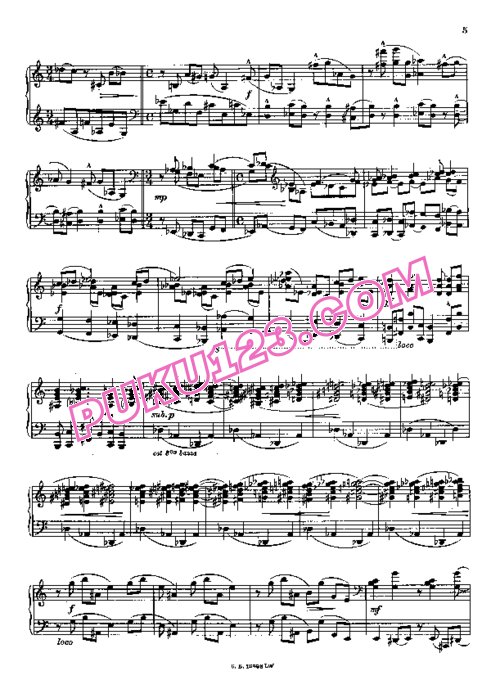天天钢琴网-免费下载Tansman - Piano Sonata No.5 (1955)
