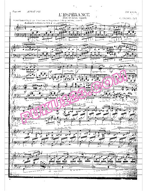 天天钢琴网-免费下载Tausig - Nocturne Varie, L Esperance Op.3