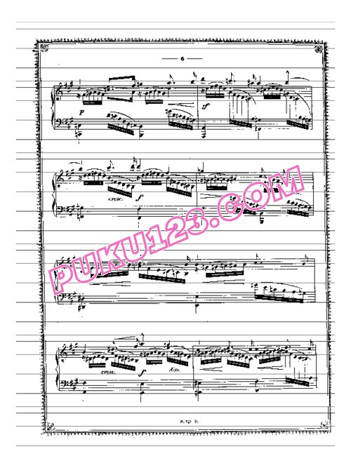 天天钢琴网-免费下载Tausig - Etude in A Major, Le Ruisseau Op.6