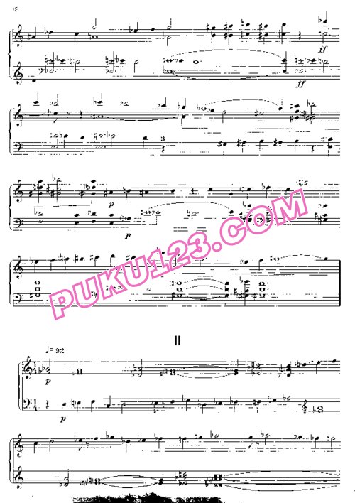 天天钢琴网-免费下载Ustvolskaya - Piano Sonata No.2 (1949)