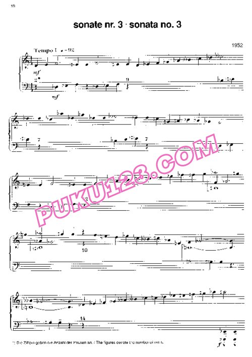 天天钢琴网-免费下载Ustvolskaya - Piano Sonata No.3 (1952)