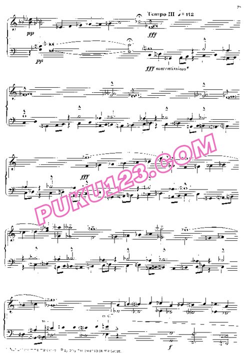 天天钢琴网-免费下载Ustvolskaya - Piano Sonata No.3 (1952)
