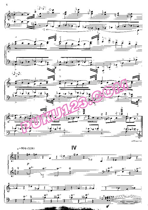 天天钢琴网-免费下载Ustvolskaya - Piano Sonata No.4 (1957)