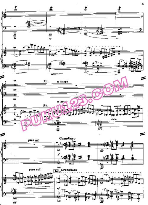 天天钢琴网-免费下载Villa-Lobos - Piano Concerto No.2 - 2 piano