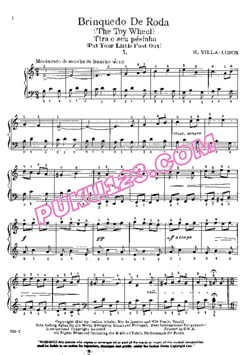 天天钢琴网-免费下载Villa Lobos - Brinquedo de Roda