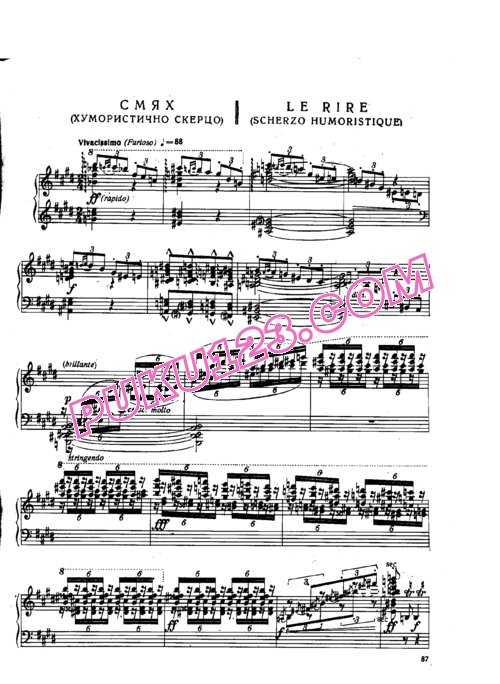 天天钢琴网-免费下载Vladigerov - 10 Impressions Op.9