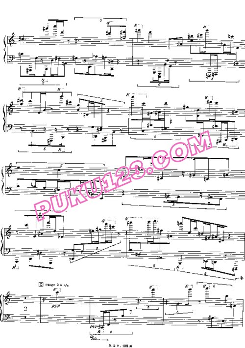 天天钢琴网-免费下载Xenakis - Herma, Musique Symbolique