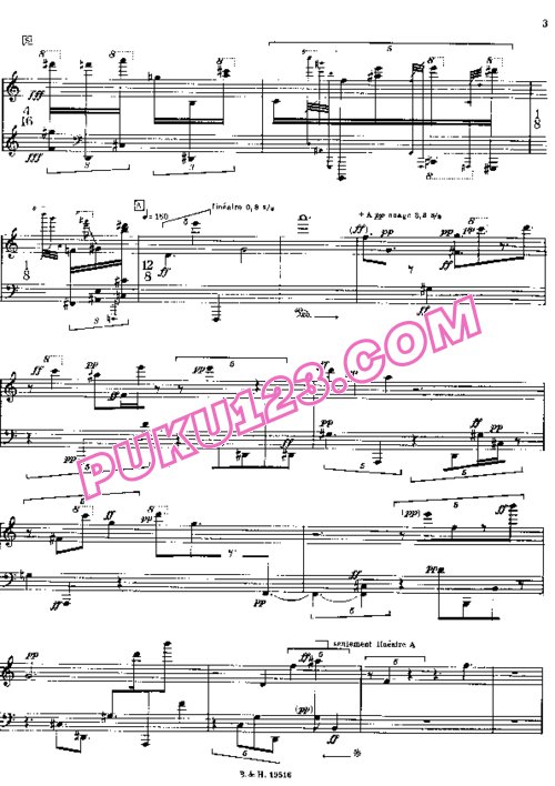 天天钢琴网-免费下载Xenakis - Herma, Musique Symbolique