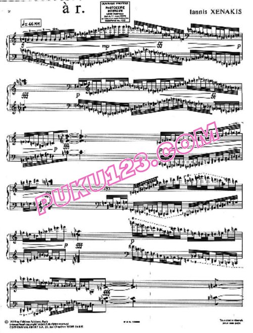 天天钢琴网-免费下载Xenakis - A R (Homage To Ravel)