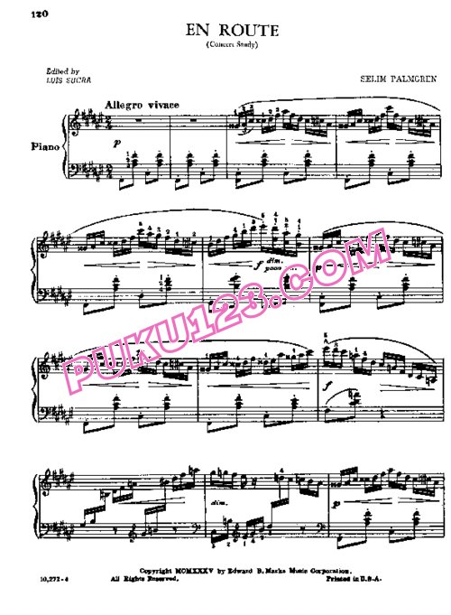 天天钢琴网-免费下载Palmgren - En Route Op.9