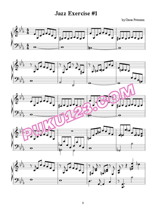 天天钢琴网-免费下载Peterson, Oscar - Jazz Etudes