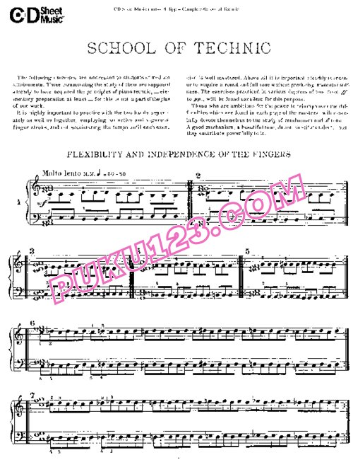 天天钢琴网-免费下载Philipp - Complete School of Technic for the Piano