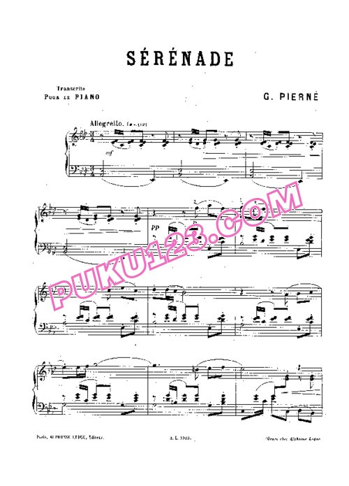 天天钢琴网-免费下载Pierne - Serenade Op.7 钢琴独奏版