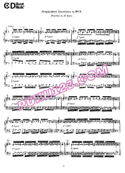 天天钢琴网-免费下载Pischna - Technical Studies 60 Progressive Exercises