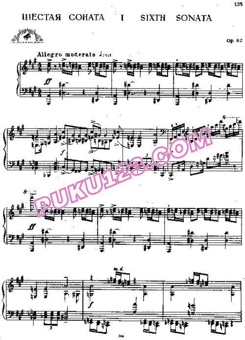 天天钢琴网-免费下载Prokofiev - Piano Sonata No.6 in A Major Op.82