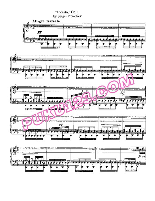 天天钢琴网-免费下载Prokofiev - Toccata in d Minor Op.11