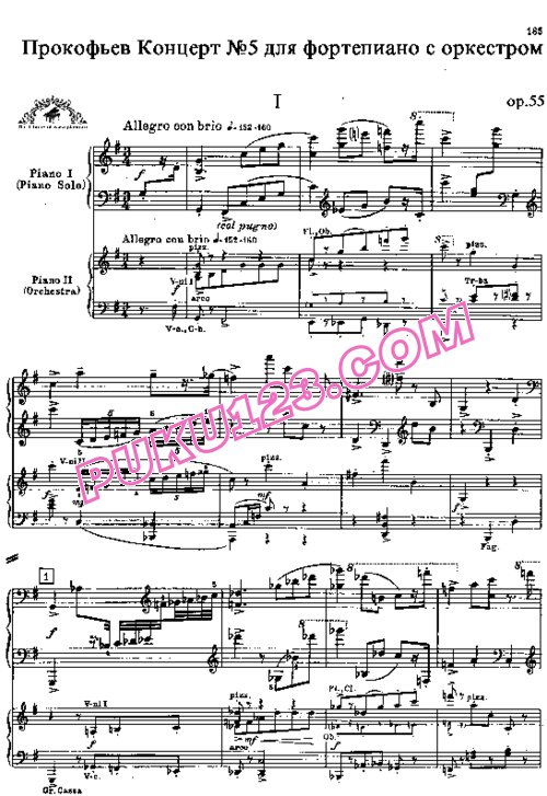 天天钢琴网-免费下载Prokofiev - Piano Concerto No.5 in G Major Op.55 - 2 Pianos