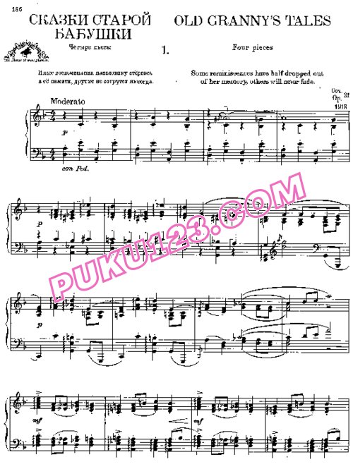天天钢琴网-免费下载Prokofiev - Old Granny s Tales Op.31