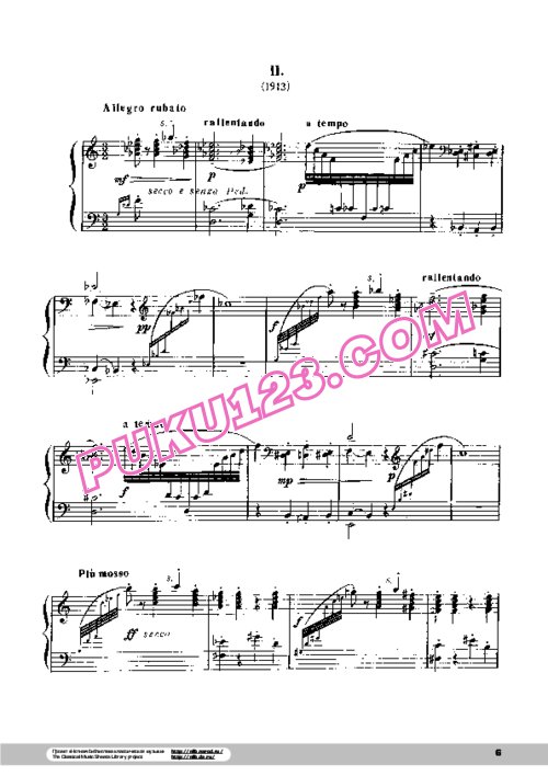 天天钢琴网-免费下载Prokofiev - Sarkasm Op.17
