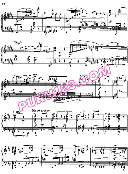 天天钢琴网-免费下载Prokofiev - Six Pieces Op.52