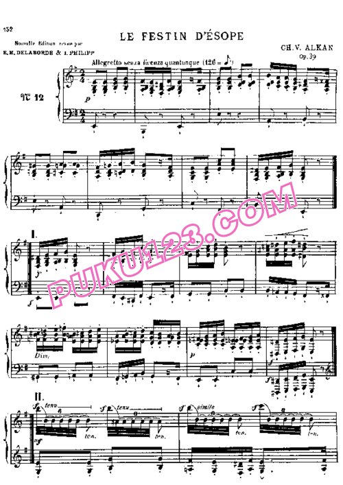 天天钢琴网-免费下载Alkan - 12 Etudes in Minor Keys Op.39, No. 12-1