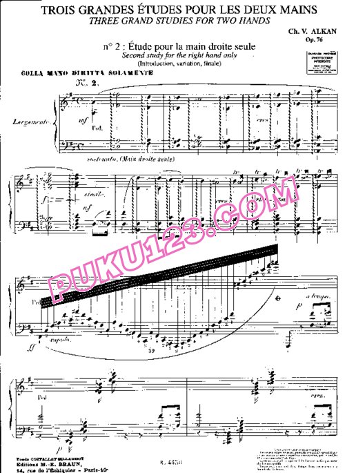 天天钢琴网-免费下载Alkan - Trois Grande Etudes, Op.76, No. 2