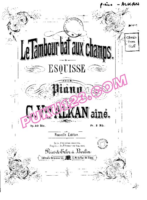 天天钢琴网-免费下载Alkan - Le Tambour bat aux Champs Op[1].50bis