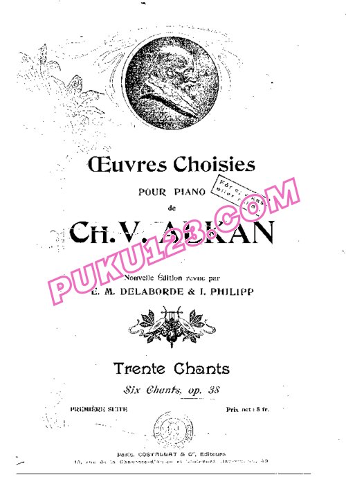 天天钢琴网-免费下载Alkan - Première recueil de Chants Op[1].38a