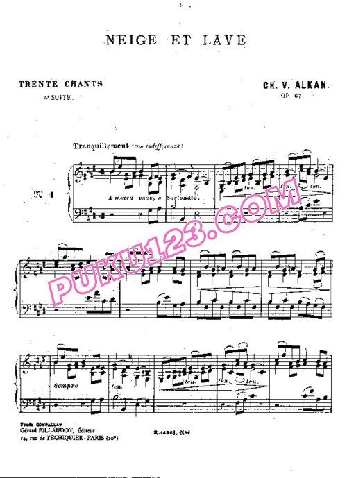 天天钢琴网-免费下载Alkan - Quatrieme Recueil de Chants Op[1].67