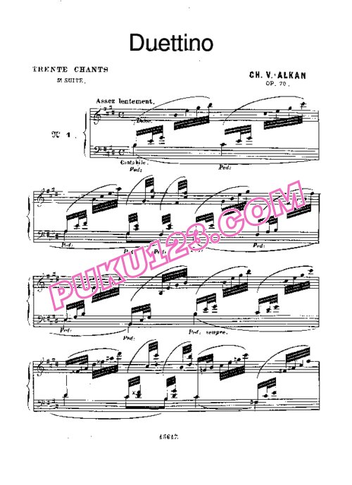 天天钢琴网-免费下载Alkan - Cinquième Recueil de Chants Op[1].70