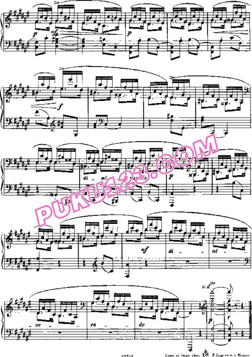 天天钢琴网-免费下载Arensky - Quatre Etudes Op[1].41