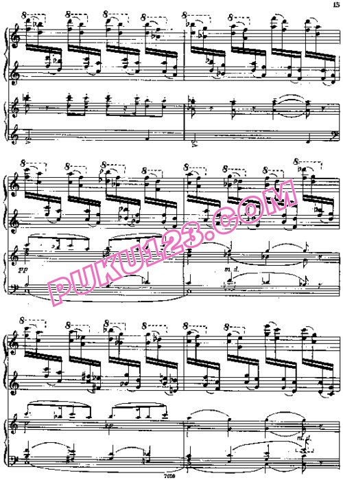 天天钢琴网-免费下载Arensky - Fantasy on Russian Themes for piano and Orchestra Op[1].48 双钢琴版