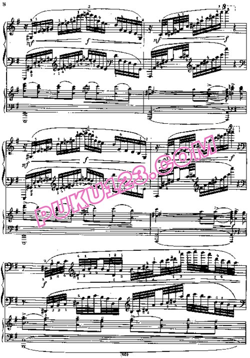 天天钢琴网-免费下载Arensky - Fantasy on Russian Themes for piano and Orchestra Op[1].48 双钢琴版