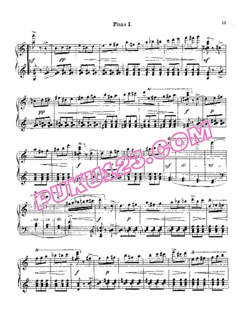 天天钢琴网-免费下载Arensky - Suite No[1].3 Two pianos Op.33 双钢琴