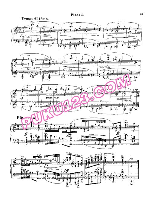 天天钢琴网-免费下载Arensky - Suite No[1].3 Two pianos Op.33 双钢琴