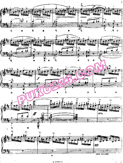 天天钢琴网-免费下载Arensky - Etude in b Minor Op[1].19-1