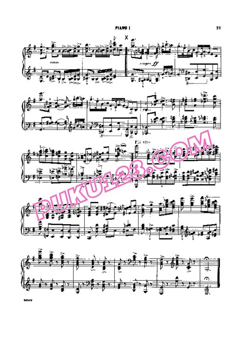天天钢琴网-免费下载Arensky - Suite No[1].1 for Two Pianos Op.15 双钢琴