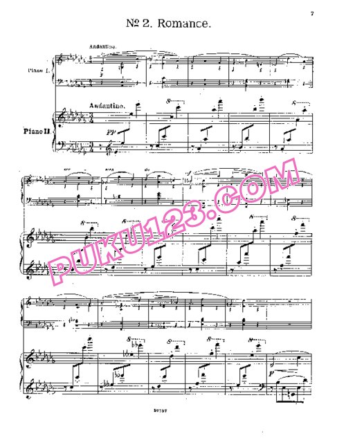 天天钢琴网-免费下载Arensky - Suite No[1].4 in D-flat Major Op.62 - Two Pianos 双钢琴