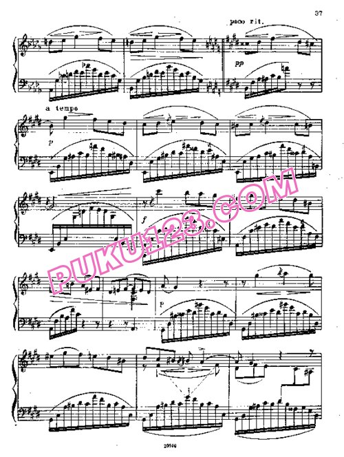天天钢琴网-免费下载Balakirev - Etude Idylle Au jardin in D flat major