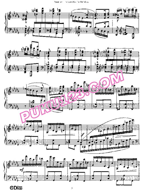 天天钢琴网-免费下载Balakirev - Scherzo No[1].2 in B-flat Minor