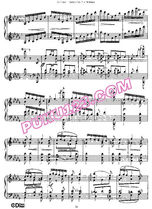 天天钢琴网-免费下载Balakirev - Scherzo No[1].2 in B-flat Minor