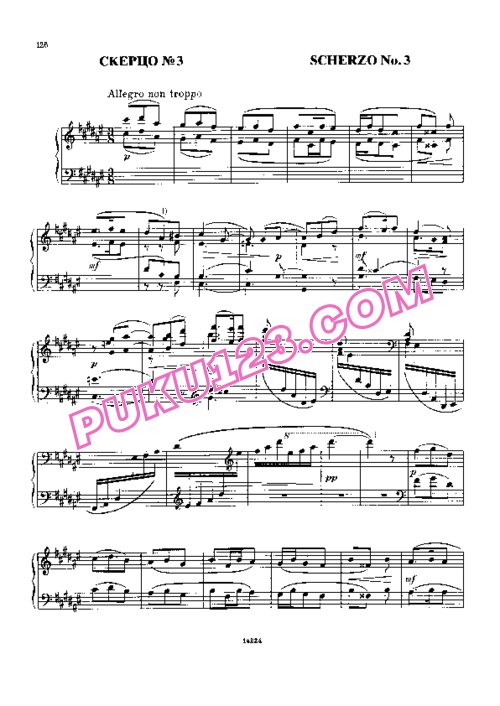 天天钢琴网-免费下载Balakirev - Scherzo No[1].3 in F-sharp Major