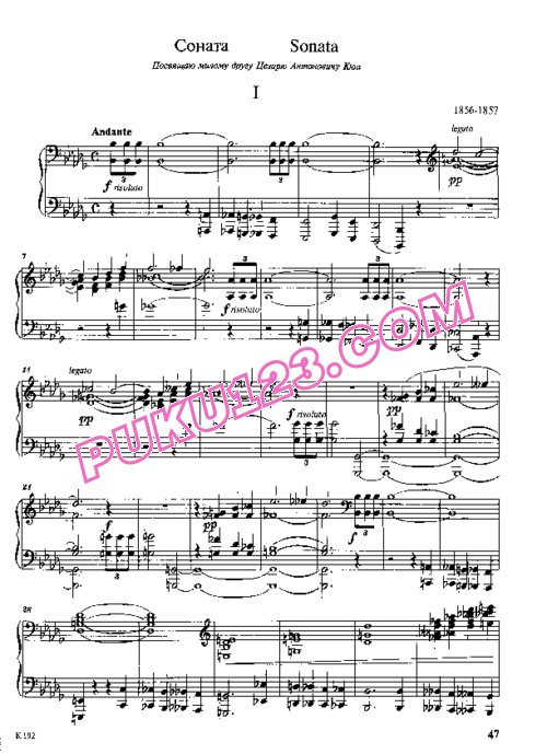 天天钢琴网-免费下载Balakirev - Piano Sonata No[1].1 in b-flat Minor (1856)
