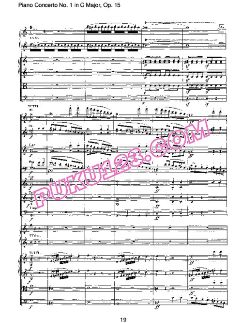 天天钢琴网-免费下载Piano Concerto no 1 op 15 - Part 1