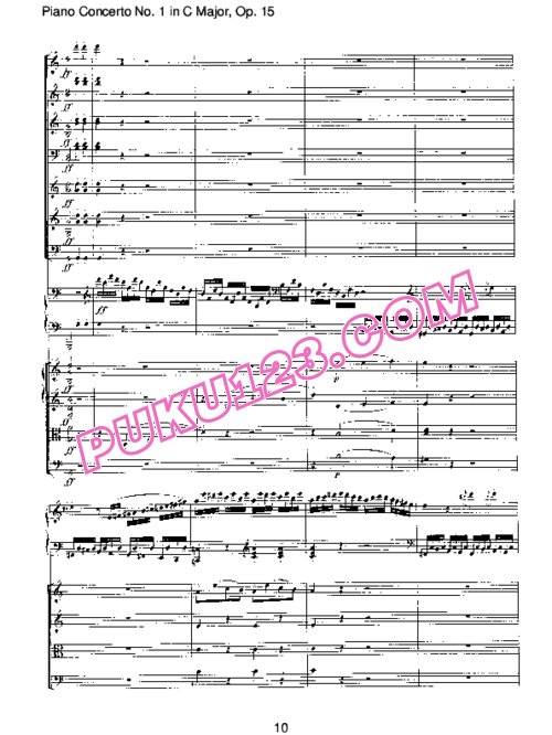 天天钢琴网-免费下载Piano Concerto no 1 op 15 - Part 1