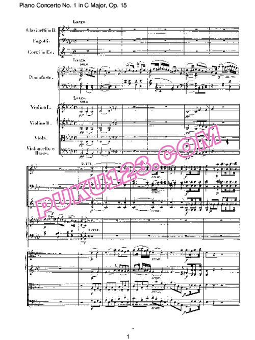 天天钢琴网-免费下载Piano Concerto no 1 op 15 - Part 2